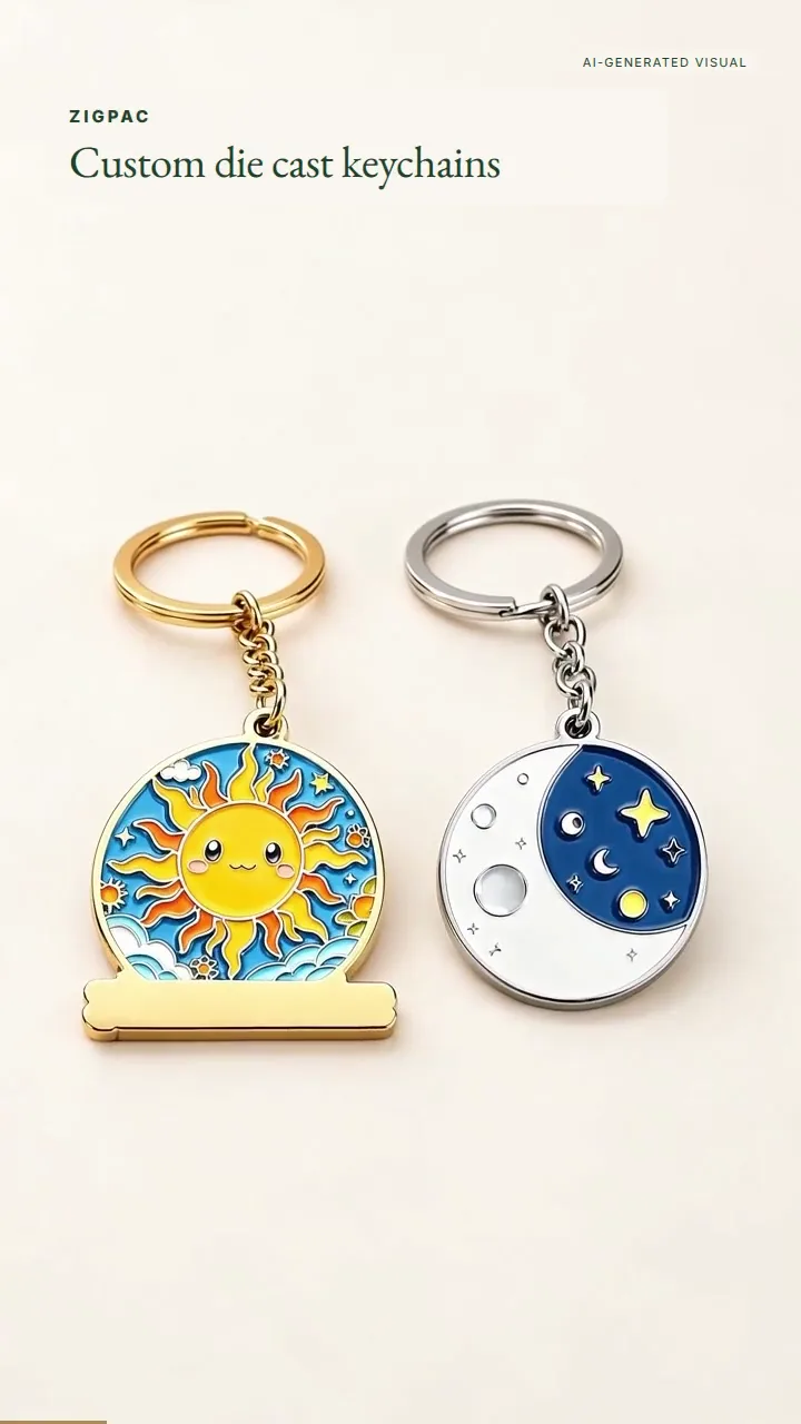 Personalizowane odlewane ciśnieniowo breloki metalowe do upominków firmowych i kolekcji detalicznych: krótki film